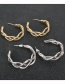 Fashion Gold Color Alloy C-shaped Twisted Earrings