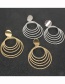 Fashion Gold Color Alloy Multilayer Ring Earrings