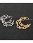 Fashion Gold Color Alloy Bamboo Lock Earrings