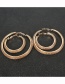 Fashion Big Gold Color Earrings Alloy Plating Round Mesh Earrings