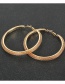 Fashion Big Gold Color Earrings Alloy Plating Round Mesh Earrings