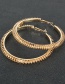 Fashion Gold Color 5cm Alloy Hollow Spring Round Earrings
