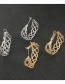 Fashion Silver Color Hoop Woven Cross Multi-layer Earrings