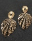 Fashion Leaves 8 Leopard Print Alloy Leaf Earrings