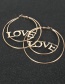 Fashion Round Love Round Letter Geometric Alloy Earrings