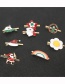Fashion Flowers Christmas Dripping Hat Snowman Geometric Alloy Hairpin