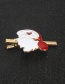 Fashion Flowers Christmas Dripping Hat Snowman Geometric Alloy Hairpin