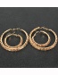 Fashion Gold Color 6cm Alloy Plating Hollow Round Earrings