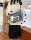 Fashion Black Send Bear Pendant Large-capacity Canvas Buckle Stitching Contrast Color Crossbody Shoulder Bag