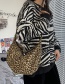Fashion White Canvas Leopard And Zebra Print One-shoulder Messenger Bag