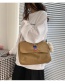 Fashion Brown Without Pendant Embroidered Bear Canvas Shoulder Crossbody Bag