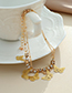 Fashion Gold Color Alloy Diamond Butterfly Double Bracelet