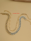 Fashion Gold Color Alloy Chain Double Necklace