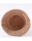 Fashion Khaki Letter Embroidery Suede Lamb Double-sided Fisherman Hat