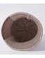 Fashion Caramel Contrasting Color Wool Knitted Fisherman Hat