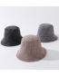 Fashion Black Striped Woolen Plaid Fisherman Hat