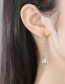 Fashion Platinum Copper Inlaid Zirconium Drop-shaped Long Earrings