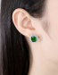 Fashion Platinum Zircon Inlaid Geometric Earrings
