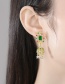 Fashion Gold Copper Inlaid Zircon Moon Bell Geometric Earrings