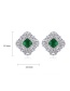 Fashion Platinum Copper And Zircon Diamond Earrings