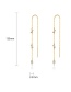 Fashion Platinum Copper Inlaid Zircon Long Tassel Geometric Earrings