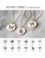 Fashion Gold Color-230 Butterfly Hollow Stainless Steel Necklace (13mm)