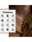 Fashion Gold Color Christmas Tree Christmas Snowman Elk Geometric Titanium Steel Pendant Necklace (9mm)