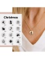 Fashion Steel Gift Christmas Snowman Elk Geometric Shaped Titanium Steel Pendant Necklace (15mm)