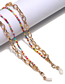 Fashion Color Double Layer Rice Bead Aluminum Chain Beaded Handmade Glasses Chain