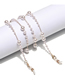 Fashion Gold Color Handmade Gradient Highlight Pearl Glasses Chain