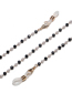 Fashion Black Handmade Chain Pearl Crystal Beaded Alloy Glasses Chain