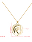 Fashion Gold Color Portrait Embossed Medallion Pendant Necklace
