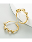 Fashion Gold Color Serpentine Surround Brass Gold-plated Micro-set Zircon Earrings