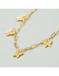 Fashion Gold Color Butterfly Pendant 18k Copper Plated Gold And Zircon Necklace