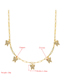 Fashion Gold Color Butterfly Pendant 18k Copper Plated Gold And Zircon Necklace