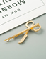 Fashion Gold Color Alloy Inlaid Rhinestone Scissors Hairpin