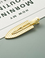 Fashion Gold Color Alloy Inlaid Rhinestone Letter Seamless Hairpin