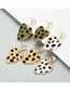 Fashion Brown Love Irregular Leopard Print Earrings