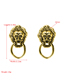 Fashion Silver Color Lion Embossed Alloy Hollow Earrings