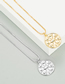 Fashion Gold Color Star And Moon Disc Necklace In Brass With Micro Zircon