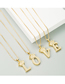 Fashion X Gold Brass Plating Micro-inlaid Zircon Crown Letter Necklace
