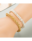 Fashion Gold Color Alloy Gold-plated Thin Chain Bracelet