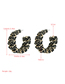 Fashion Black Fabric Hand-wound C-shaped Alloy Earrings