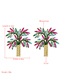 Fashion Color Coconut Tree Alloy Earrings With Rhinestones