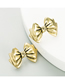Fashion Bronze Butterfly Combined With Gold Earrings