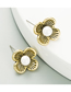 Fashion Bronze Flower Alloy Inlaid Pearl Earrings