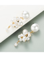 Fashion White Geometric Pearl Alloy Earrings