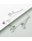 Fashion Silver Color Long Tassel Butterfly Alloy Diamond Earrings