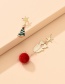 Fashion Color Christmas Santa Snowman Elk Oil Drop Alloy Earring Set
