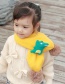 Fashion 【yellow】about 6 Months-12 Years Old Crocodile Fur Ball Padded Bib Scarf